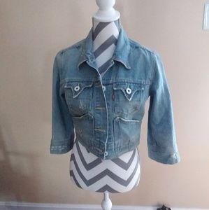 Cropped jean jacket